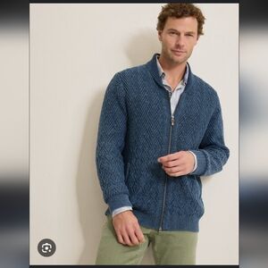 Tommy Bahama Sunbreak Full Zip Cable Knit Sweater